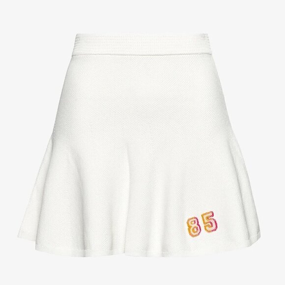 SEROYA Julie Tennis Mini Knit Skirt Large White NWT Y2K Sporty Varsity Academia - Picture 1 of 11